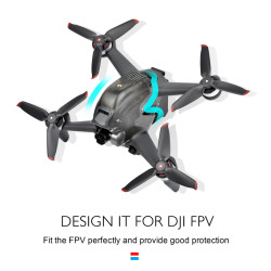 For DJI FPV Top Shell Cover with 1/4 Screw Hole LED Fill Light Kit Headlight Combo Drone Replacement STARTRC Accessories