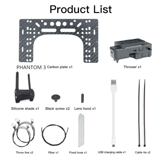 Thrower For DJI Phantom 4 3 2 Light Weight Airdrop System Drone Air-Dropping Fishing Bait Wedding Ring Gift Deliver Accessory 