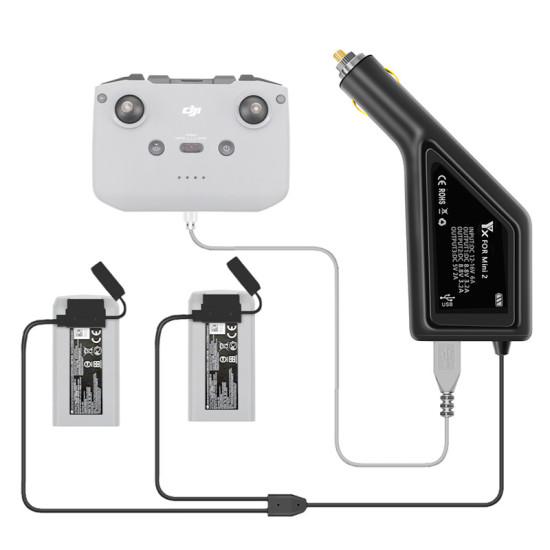 Car Charger for DJI Mini 2 Accessories Drone Lipo Battery and Remote Controller Car Connector Hub USB Adapter Spare Parts  