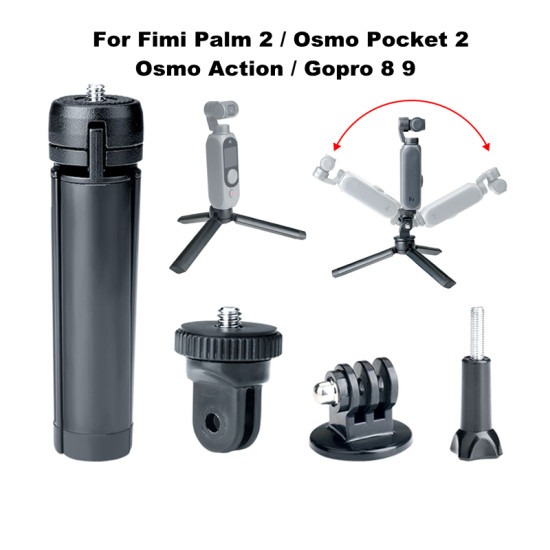 Mini Aluminum Alloy Tripod for Fimi Palm 2 Osmo Pocket 2  Osmo Action Gopro 8 9 Desktop Stand Stabilizer Accessories Kit Spare parts Combo