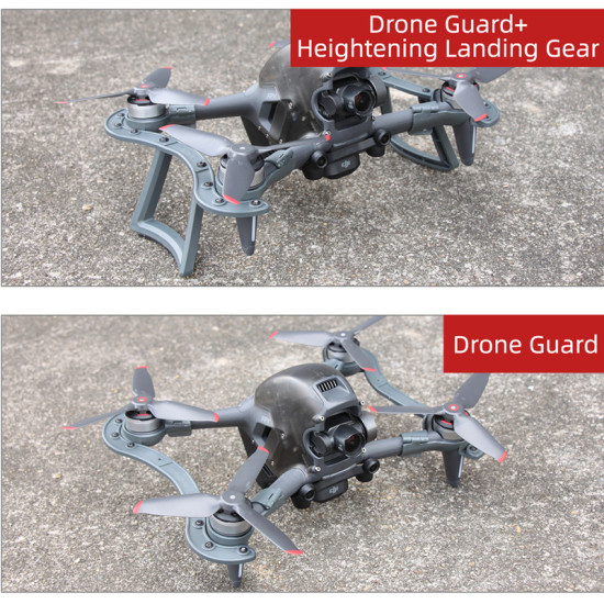 For DJI FPV Drone Guard Heightening Landing Gear Accessories 2 in 1 Multifunctional Stand Legs Protector Sunnylife Spare Parts 