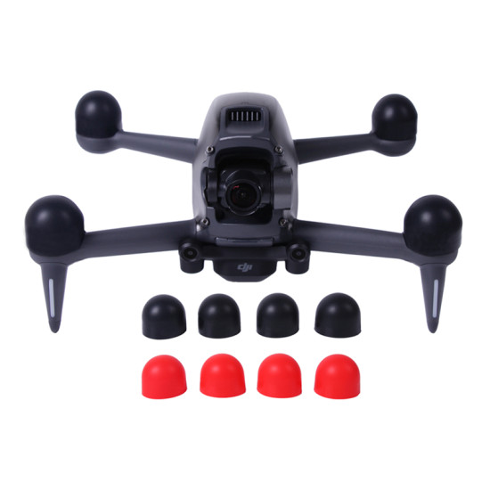 4pcs Motor Cover for DJI FPV Drone Accessories Kit Protectors Silicone Protective Guard Caps Sunnylife Spare Parts Combo Black