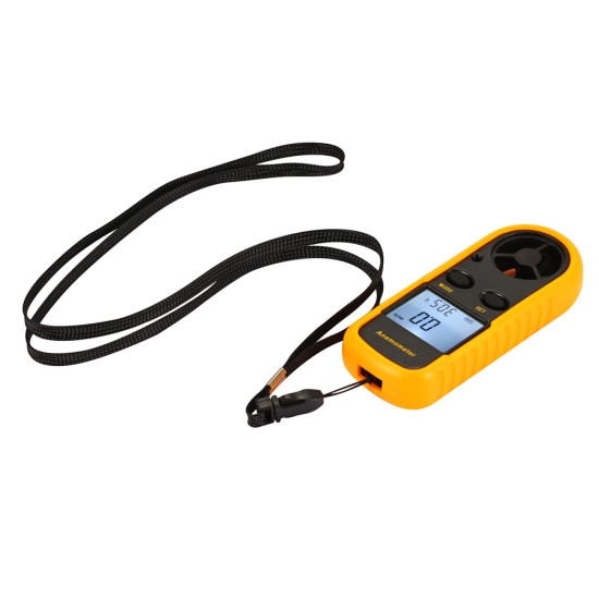 GM816 Digital Handheld Anemometer with LCD Display for Measuring Wind Speed, Temperature and Wind Chill 