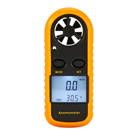 GM816 Digital Handheld Anemometer with LCD Display for Measuring Wind Speed, Temperature and Wind Chill 