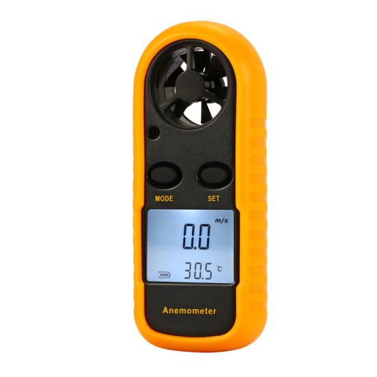 GM816 Digital Handheld Anemometer with LCD Display for Measuring Wind Speed, Temperature and Wind Chill 