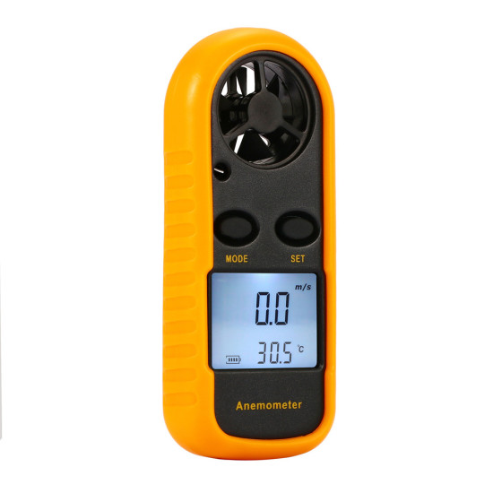 GM816 Digital Handheld Anemometer with LCD Display for Measuring Wind Speed, Temperature and Wind Chill 