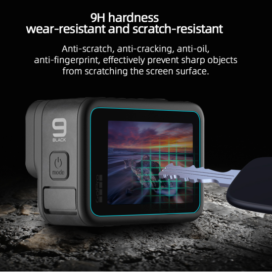 Protective Film for GoPro Hero9 HD Tempered Glass Screen Protector forGoPro Hero9 Sports Camera Accessories
