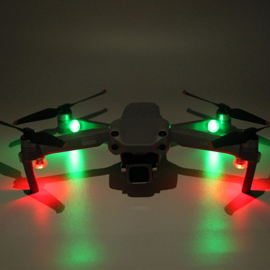 4pcs Night Flight Light Strobe Flash Mini Lamps Navigation Lights for DJI Mavic Mini 2 Mavic Air  Air 2S 2 FIMI X8SE EVO II 