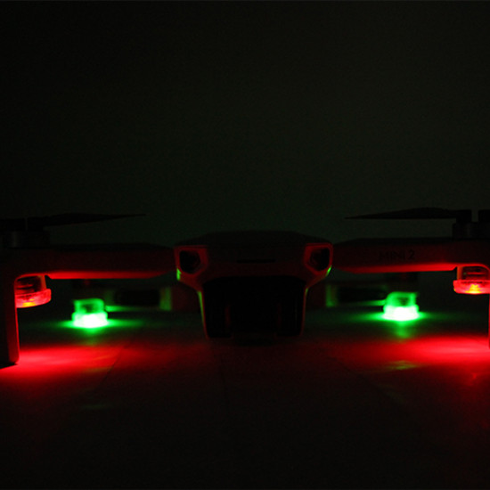4pcs Night Flight Light Strobe Flash Mini Lamps Navigation Lights for DJI Mavic Mini 2 Mavic Air  Air 2S 2 FIMI X8SE EVO II 
