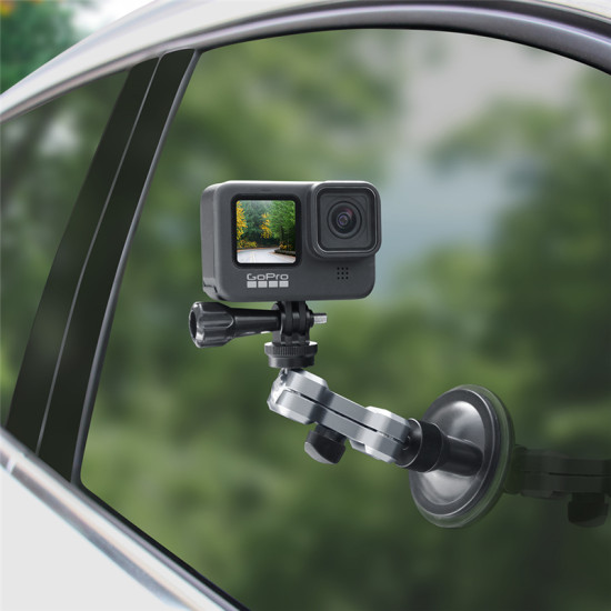 Aluminum Car Sucker Mount for DJI Pocket 2 GoPro 9 Insta 360 One X2 Fimi Palm Angles Adjustable Suction Cup Bracket Phone Holder 