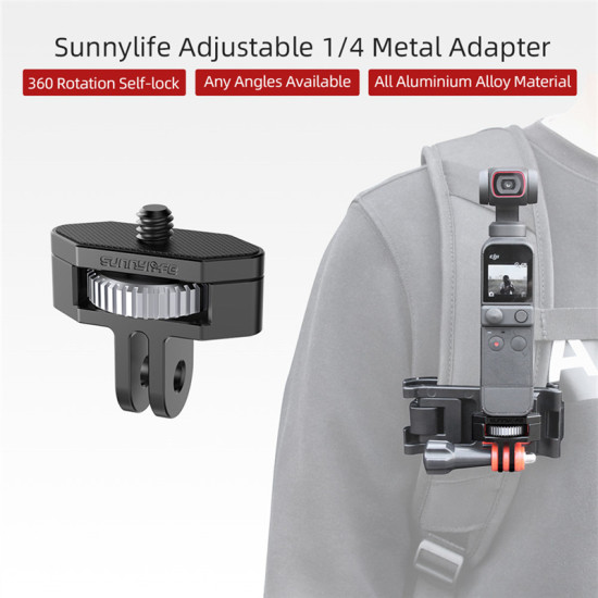 Aluminium Adapter for DJI Pocket 2 Accessories Bicycle Clip Holder Backpack Clamp Mount Fixed Base Sunnylife Spare Parts Combo