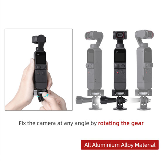 Aluminium Adapter for DJI Pocket 2 Accessories Bicycle Clip Holder Backpack Clamp Mount Fixed Base Sunnylife Spare Parts Combo